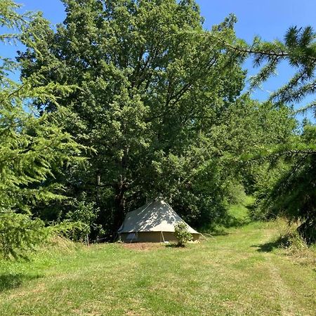 Tente bivouac&Spa privé avec poêle à bois Idrac-Respailles Exterior foto
