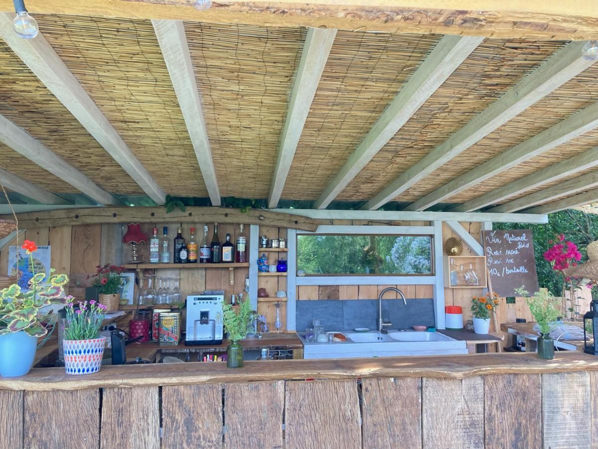 Tente bivouac&Spa privé avec poêle à bois Idrac-Respailles Exterior foto