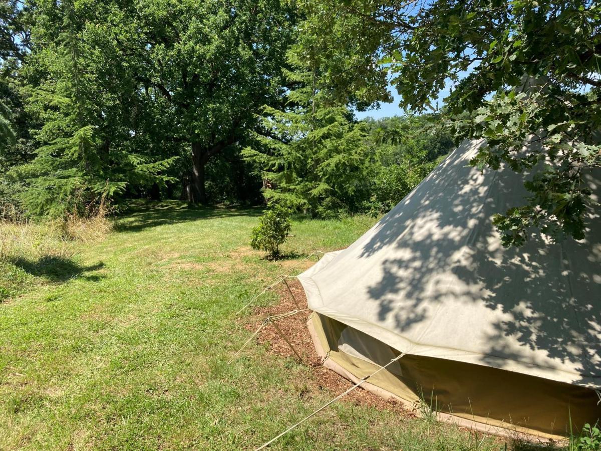 Tente bivouac&Spa privé avec poêle à bois Idrac-Respailles Exterior foto